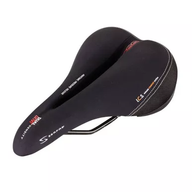 SERFAS Dual Density Men's Comfort Saddle with Cutout and Lycra Cover (DDM-CT)