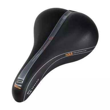 SERFAS Men's Dual Density E-Gel Vinyl Bicycle Saddle (DDMD-200)