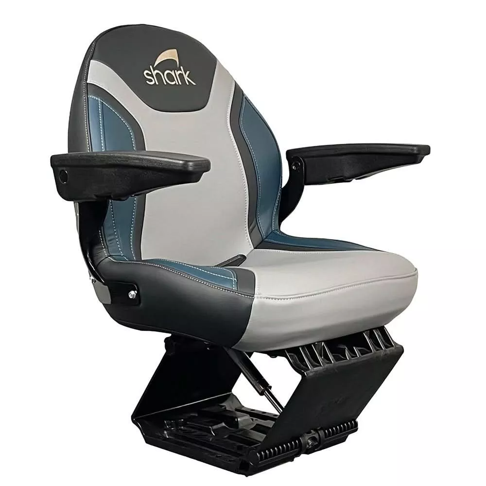 Shark Seating EVO Lite Teal with Flex Suspension No Plinth – Lightweight Boat Helm Seat for Comfort and Safety - PGEX0000T