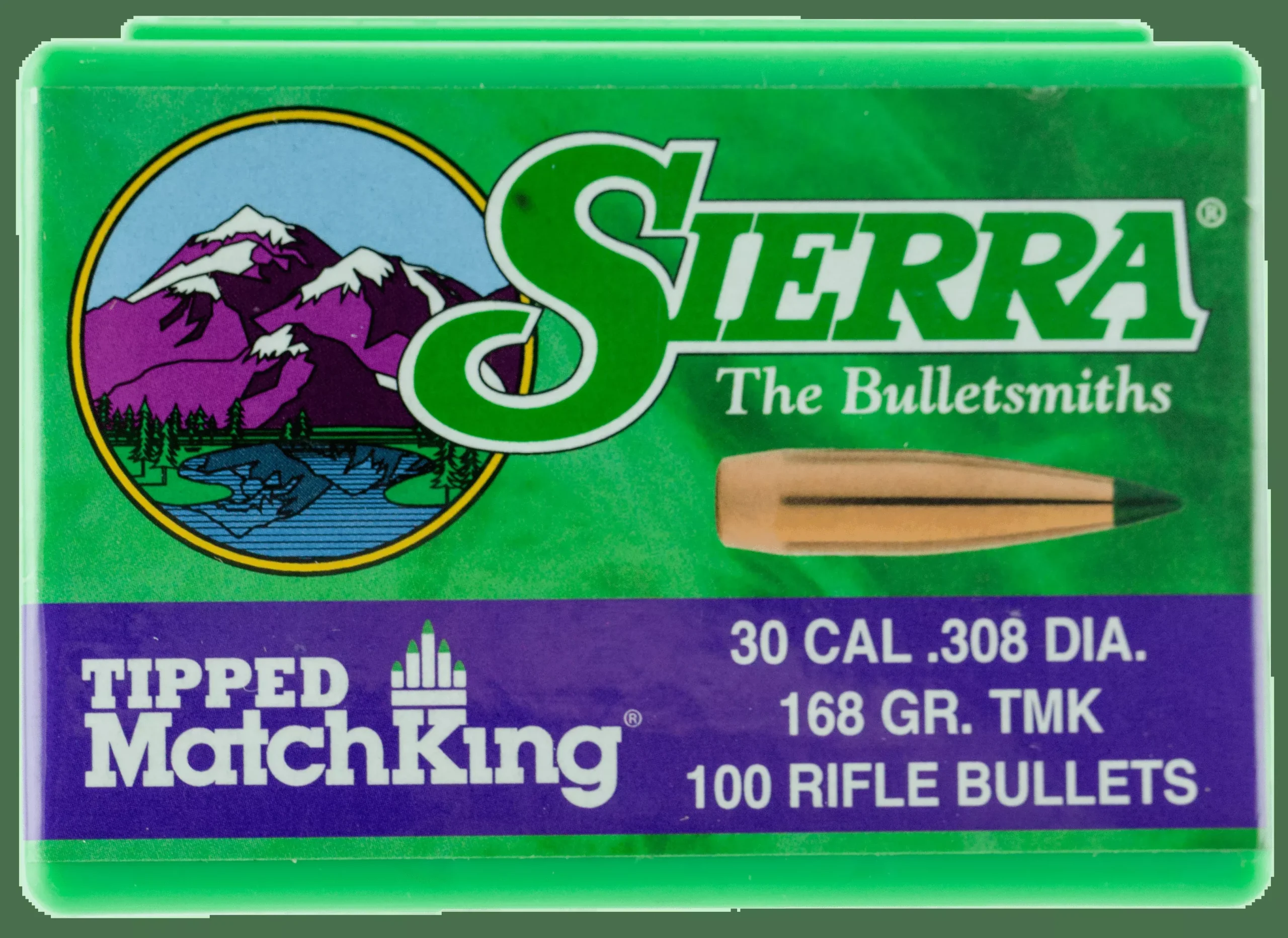 Sierra Bullets .30 Cal .308 - 168gr Hp-bt Match Tmk 100ct