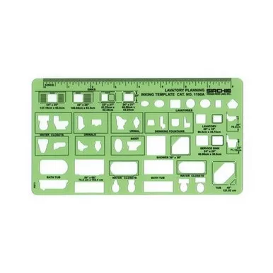 Sirchie 1190I Lavatory Planning Template