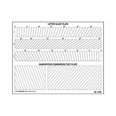 Sirchie 373H Handwriting Letter Slant & Comparison Plate, 10" x 8"