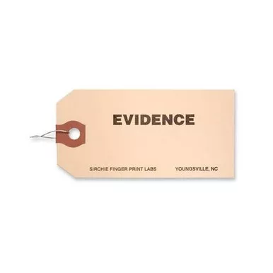Sirchie 608E1 Evidence Tags 3.5" x 1.875" Blank (100 Pack)