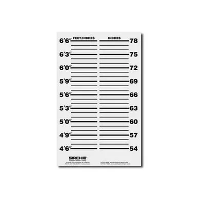 Sirchie 846PEA English Measurement ID Height Screen (Unmounted)