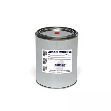 Sirchie Arson Evidence & Solid Material Evidence Collection Container w/ Rubber Septums, 10 Pack