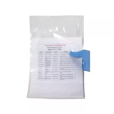 Sirchie BQD14 Questioned Document Bag, 9" x 14", 100 Pack