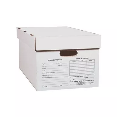 Sirchie ECB008 Kraft Evidence/Records Boxes w/ Removeable Lid, 24" x 12" x 10", 10 Pack