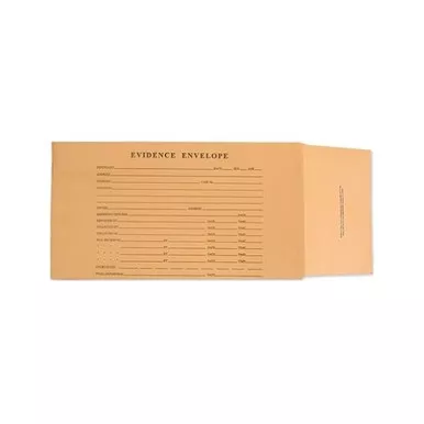 Sirchie EE513 Pre-Printed Rugged Manila Evidence Evelopes, 5.5" x 11" x 3.5", 100 Pack