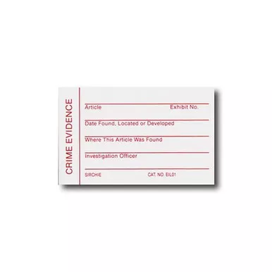 Sirchie EIL01 Evidence Identification Labels, 2.75" x 1.75", 100 Pack