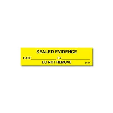 Sirchie EIL07R Sealed Evidence Lables, 1" x 4", Roll of 250