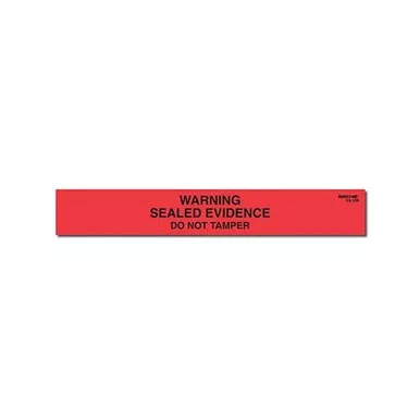 Sirchie EIL12R Warning! Sealed Evidence Labels, 1" x 7", Roll of 100