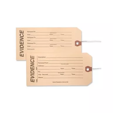 Sirchie ET3 Combination Evidence/Chain of Possession Tags, 6.25″ x 3.13″, 100 Pack