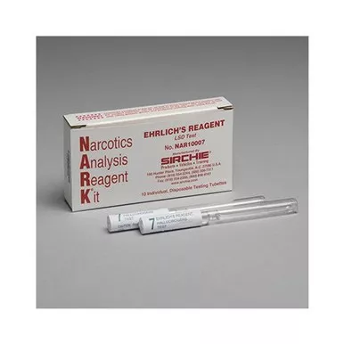 Sirchie NAR10007 NARK Test Ehrlichs Reagent (Hallucinogens), Box of 10