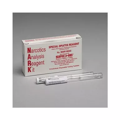 Sirchie NAR10022 NARK Test Special Opiates Reagent (Codeine Heroin Oxycodone), Box of 10