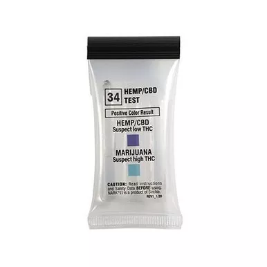 Sirchie NARK20034 NARK II Test 34 Hemp/CBD Screening Test, Box of 10