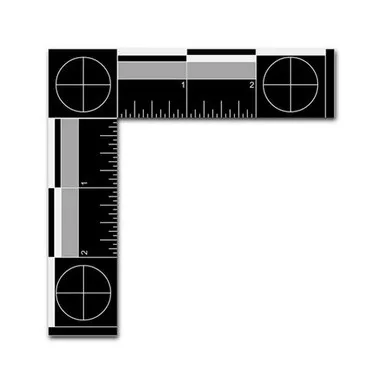 Sirchie PPS800EM L Shape Photo Scale, Standard, 4.125' x 4.125"