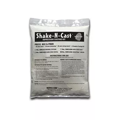 Sirchie Shake-N-Cast Hardcore Dental Stone Impression Casting Kit, Green