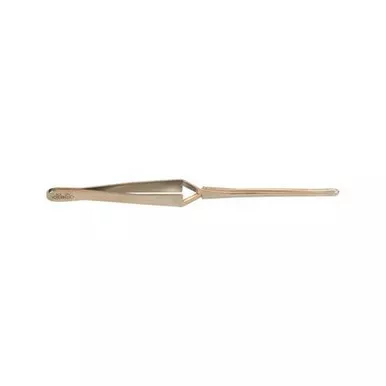 Sirchie TWBS65 Blunt Serrated-Point Nickel Plated Tweezers, 6.5"