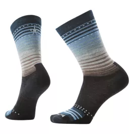 Smartwool Women's Everyday Stitch Stripe Crew Socks - Charcoal-Ash - L