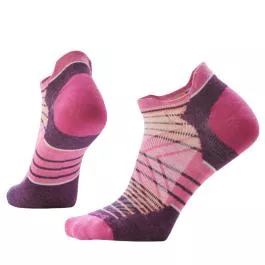 Smartwool Women's Run Stripe Low Ankle Socks - Garden Pink - M