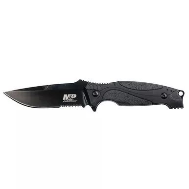 Smith & Wesson 1085880 M&P M2.0 Fixed Blade Knife 3.97" Drop Point Black Oxide Blade, Black Nylon Handle