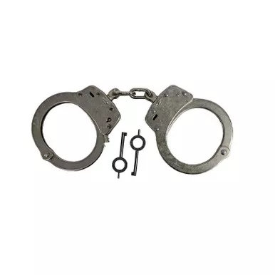 Smith & Wesson Model 100 Chain-Linked Handcuffs & Keys M100 Cuffs - Slot Lock