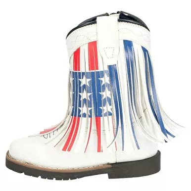 SMOKY MOUNTAIN BOOTS Kid’s Autry White Western Boots (3231T)