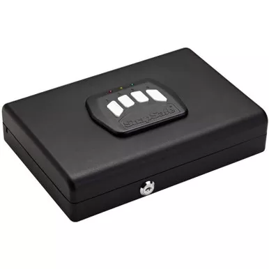 SnapSafe Keypad Safe 8.5"x11"x2.25" Electronic with Key Override Steel Construction Black