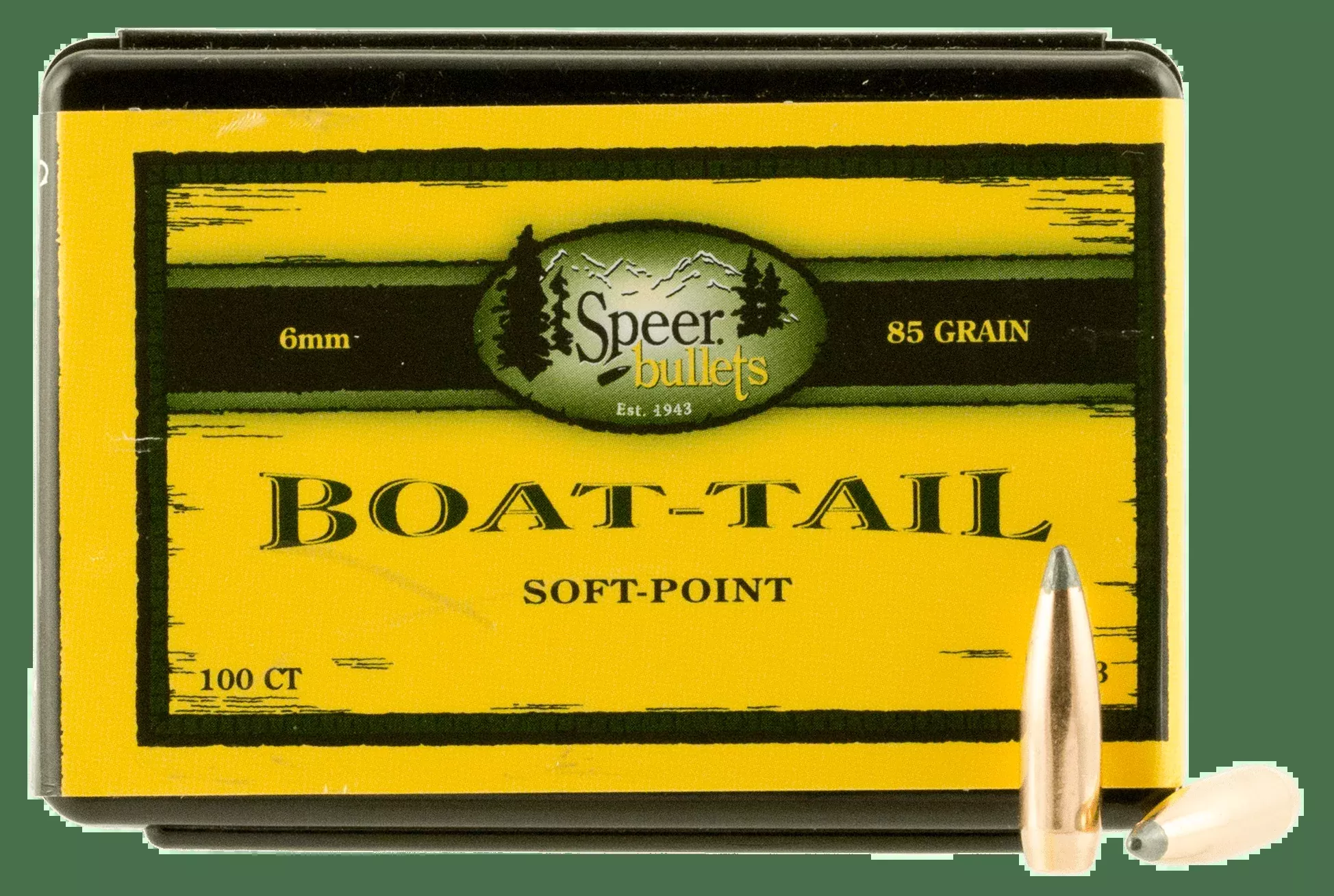 Speer Ammo Boat-tail, Speer 1213Bull .24385 Sptzbt 100