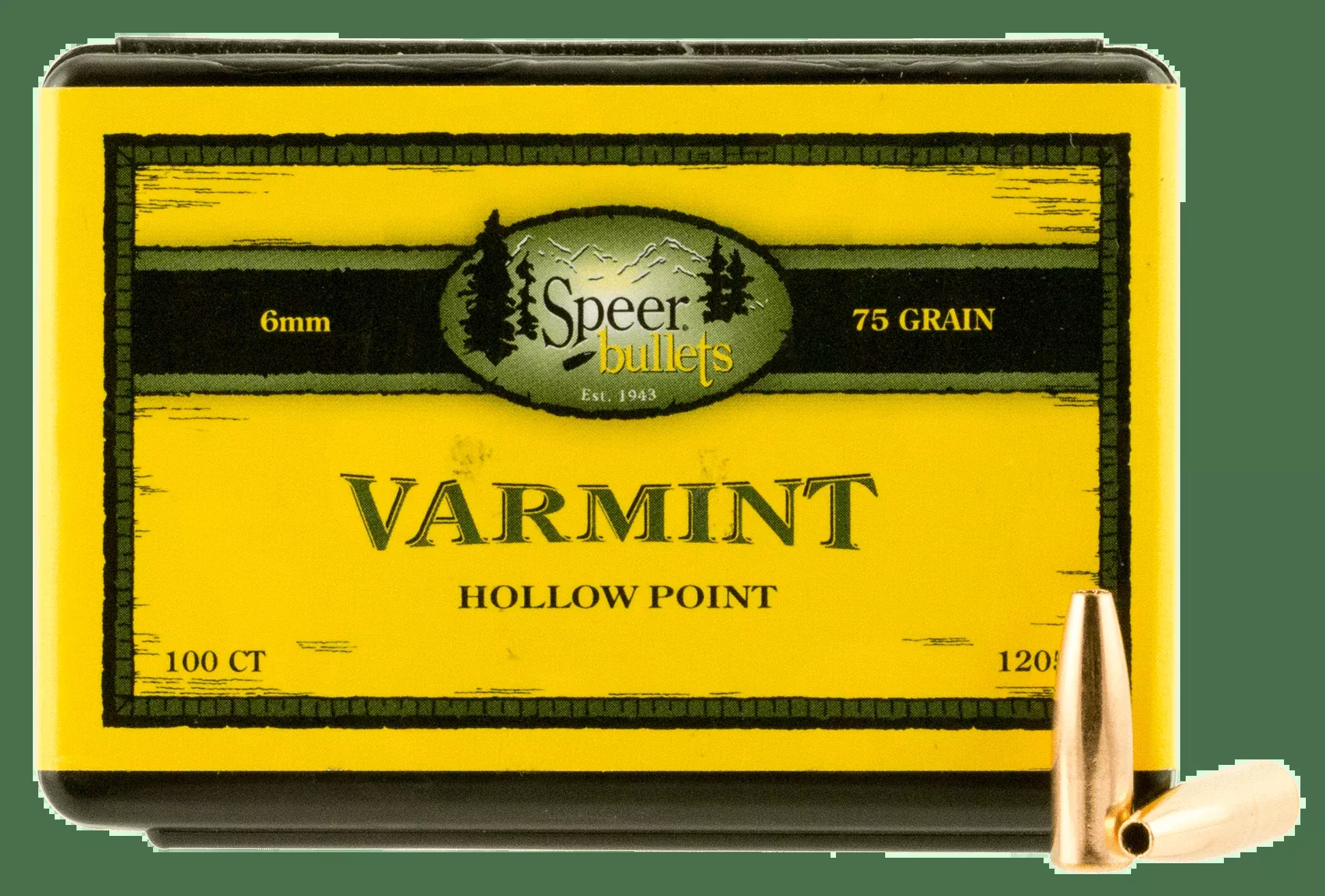 Speer Ammo Varmint, Speer 1205Bull .24375 Hp 100
