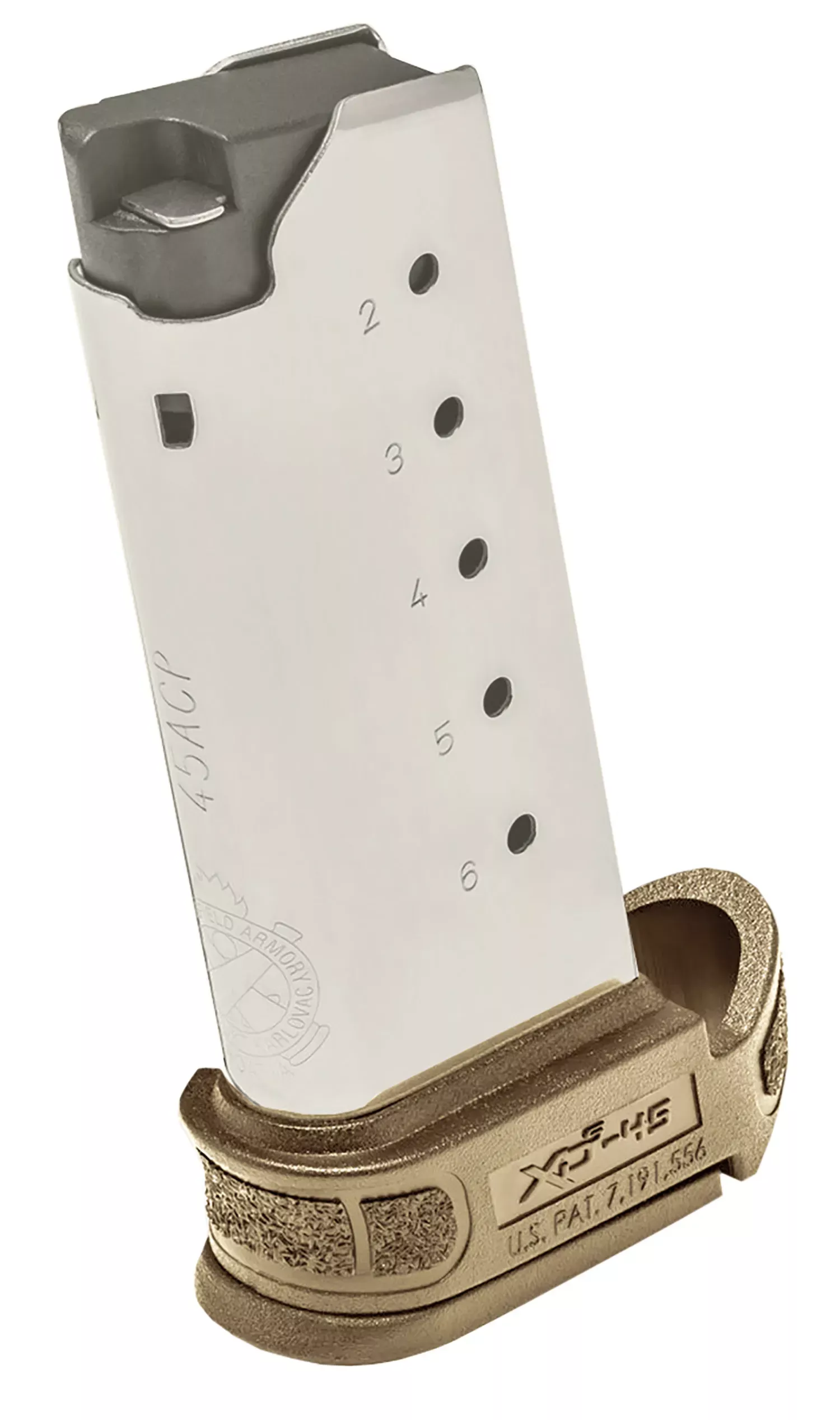 Springfield Armory OEMExtended with Flat Dark Earth Polymer Backstrap Sleeve for #1 & 2 Backstraps 6rd for 45 ACP Springfield Armory XD-S Mod.2