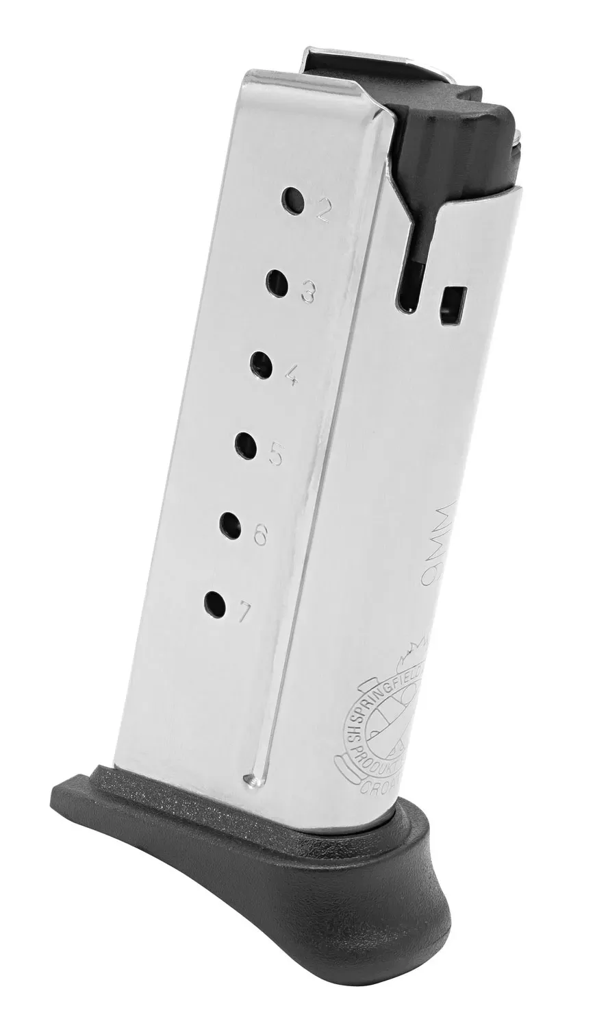 Springfield Armory OEMStainless Detachable with Hook Floor Plate 7rd for 9mm Luger Springfield XD-S Mod.2