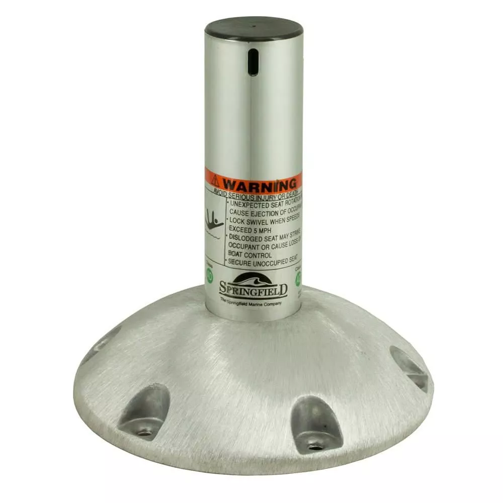 Springfield Marine 1250309-LNS 2-3/8 inch Explorer Fixed-Height Locking Pedestal – 9 inch – 1250309-LNS