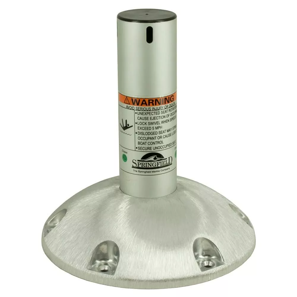 Springfield Marine 1250310-MLNS 2-3/8 inch Explorer Fixed-Height Locking Pedestal – 10 inch – 1250310-MLNS