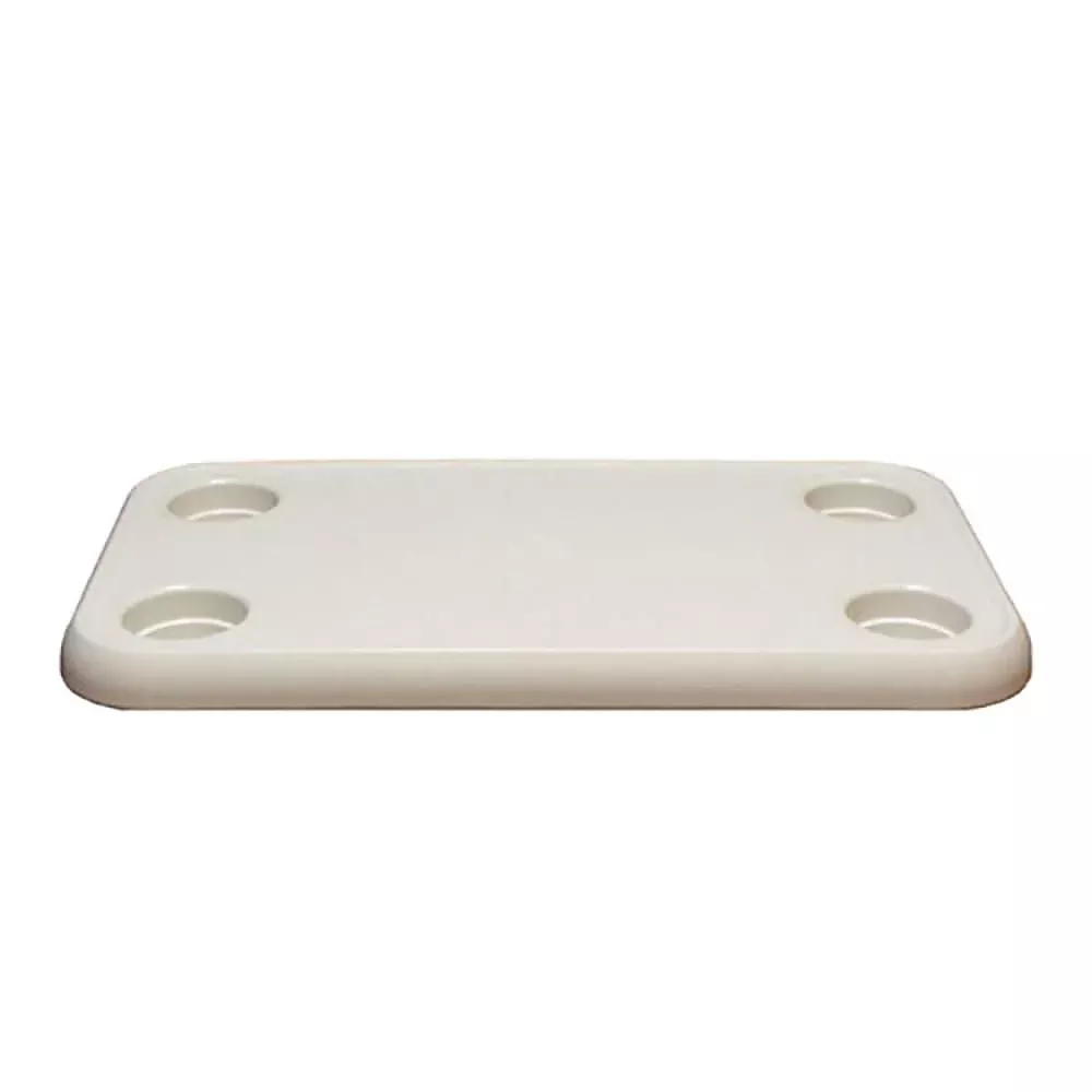 Springfield Marine 15.5 x 27.5 Inch White Rectangular Table Top - Durable Marine-Grade Plastic - 1670008