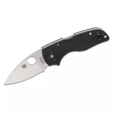 Spyderco Lil Native Lockback Folding 2.47" Satin Plain G10 Black