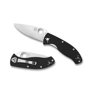 Spyderco Tenacious Folding Knife Plaine 3 3/8″ G10 Black