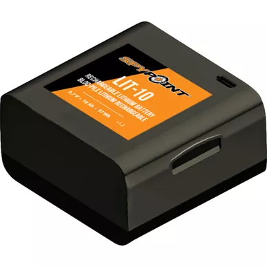 SpyPoint 1403458 LIT-10 Lithium Battery Pack & Charger for Link Micro/Link Micro-S/Cell Link, Black