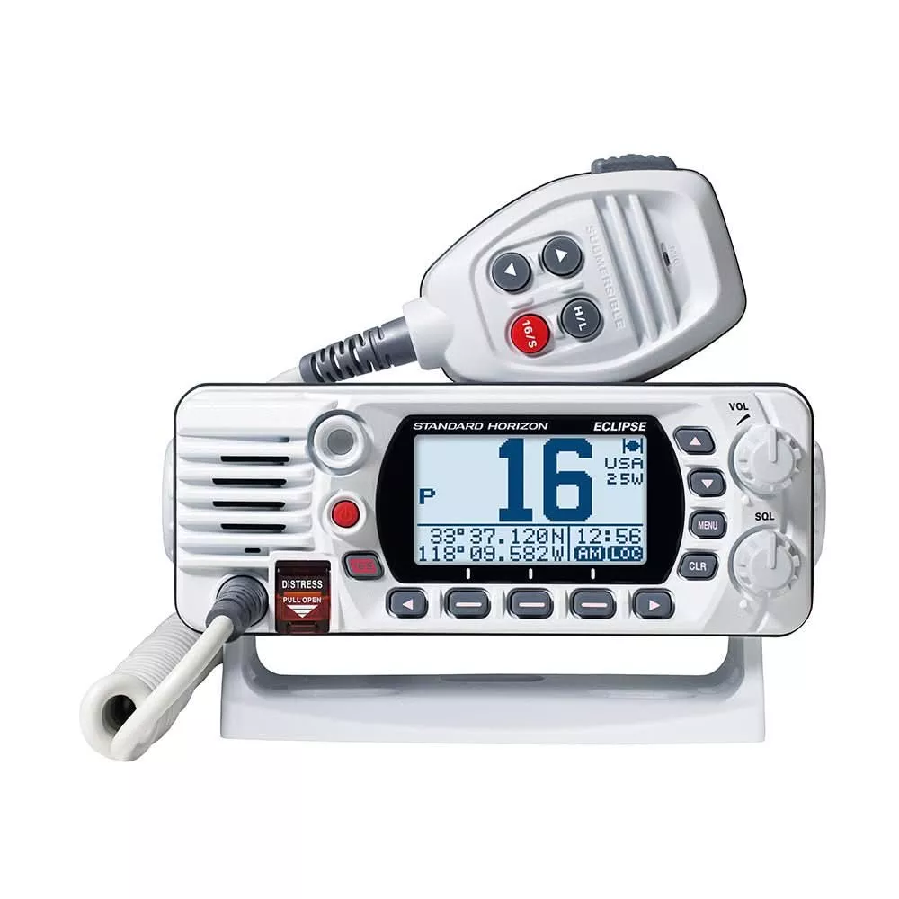Standard Horizon GX1410G Eclipse Series 25W Fixed Mount VHF/GPS – White – GX1410GW