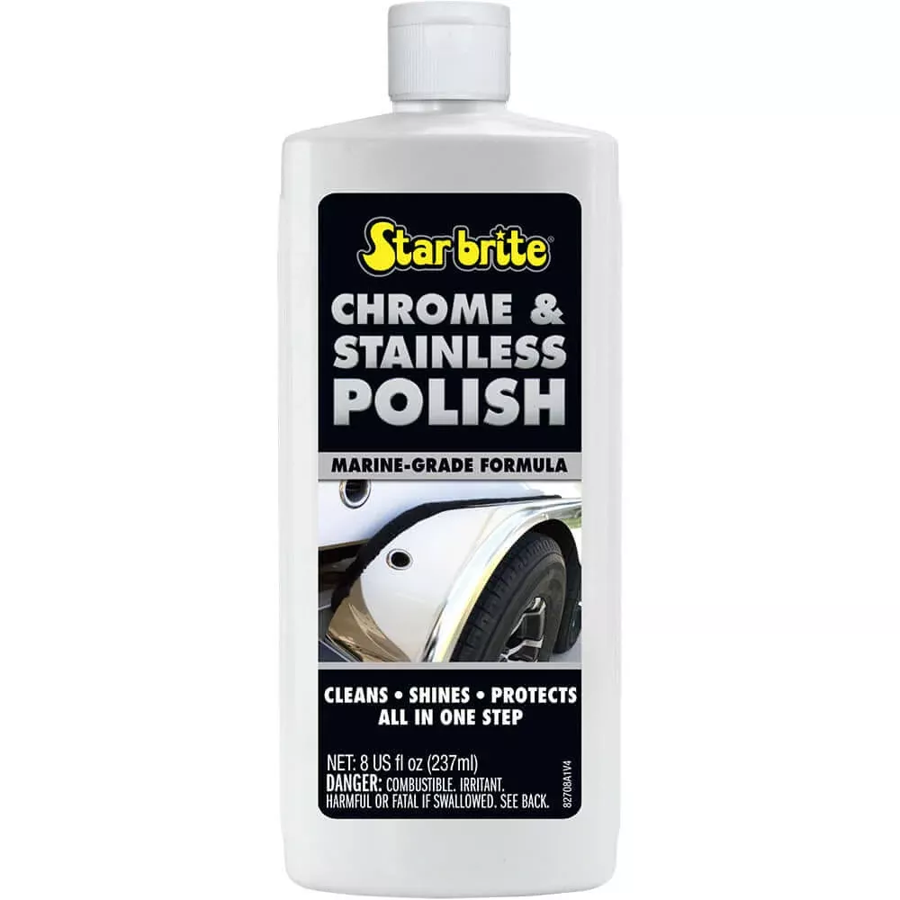 Star brite Chrome & Stainless Polish – Marine Grade Formula – 8 oz – 82708