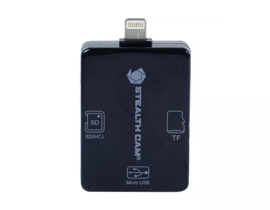 Stealth Cam IOS iPhone SD Micro Memory Card Reader Trail Camera, Black