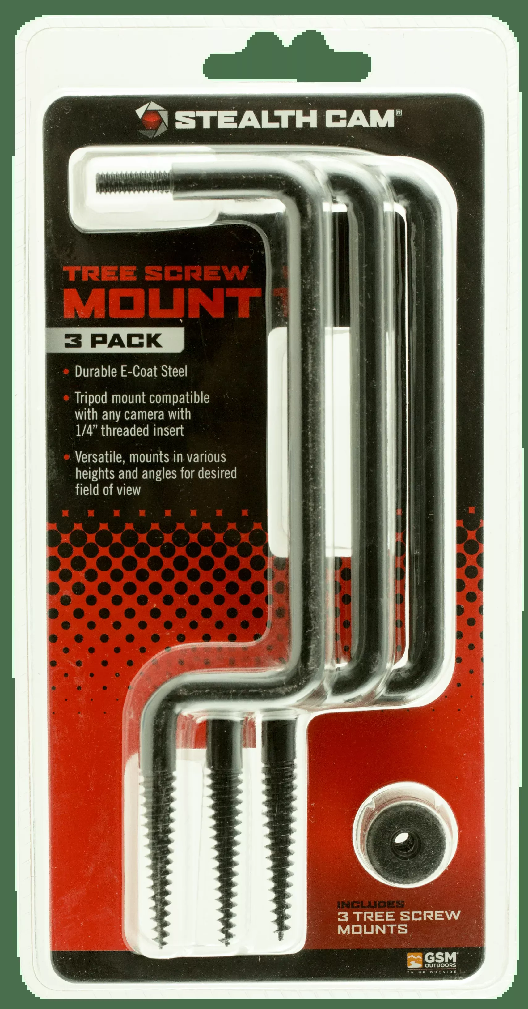 Stealth Cam Tree, Steal Stc-ts-3pkTree Screw Cam Mount
