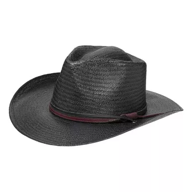 STETSON Belgrade Black Straw Western Hat (OSBLGD-343007)