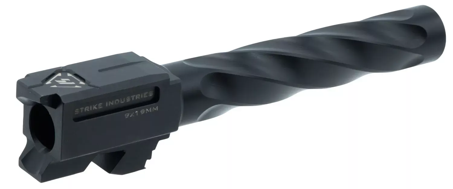 Strike Industries ARK Replacement Barrel 9mm Luger 4.49″ Black Nitride Finish 416R Stainless Steel Material for Glock 17 Gen1-4