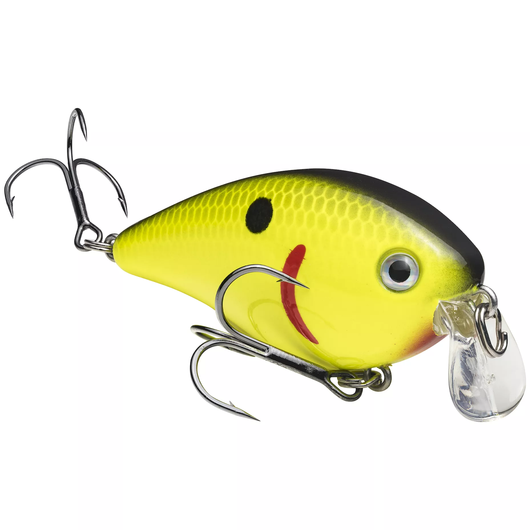 Strike King KVD Shallow Squarebill 1.5 Crankbait – Black Back Chartreuse