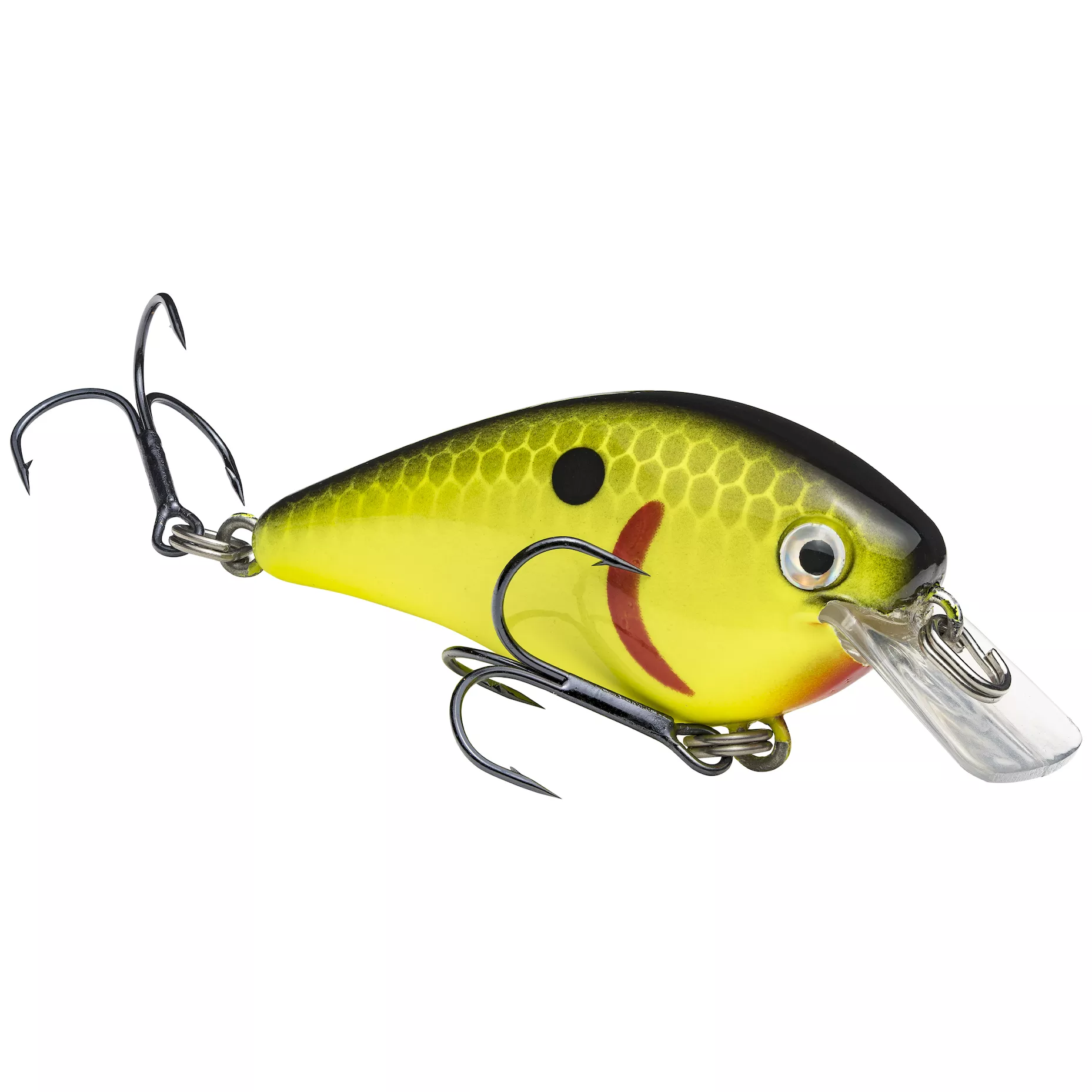 Strike King KVD Squarebill 1.0 Crankbait – Black Back Chartreuse