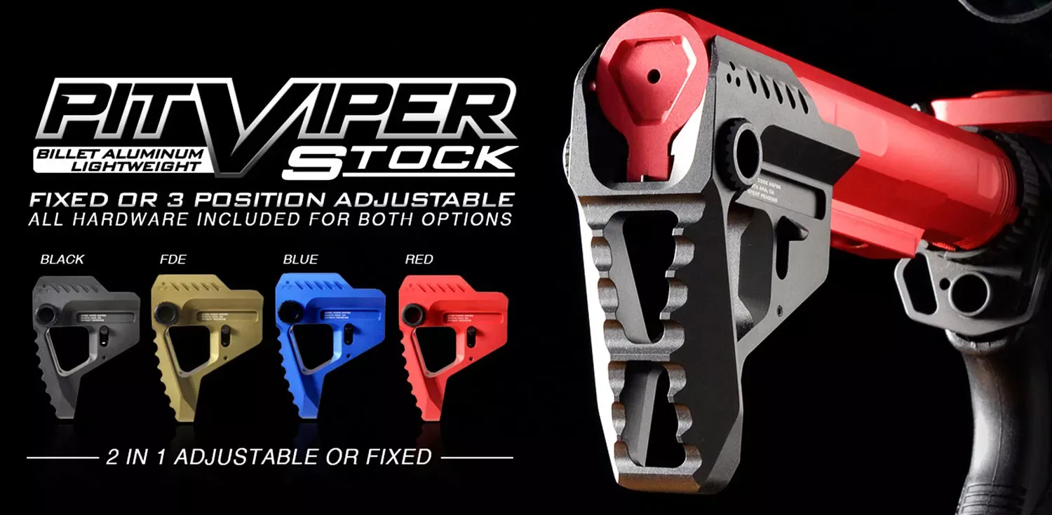Strike Pit Viper StockAR-Platform Blue Aluminum/Steel