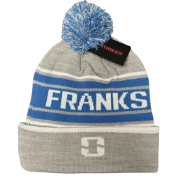 Striker Frank's Retro Pom Hat - Gray/Blue