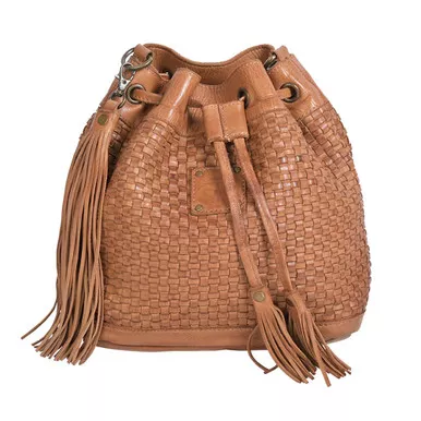 STS Sweetgrass Bucket Distressed Tan Bag (STS-32188)