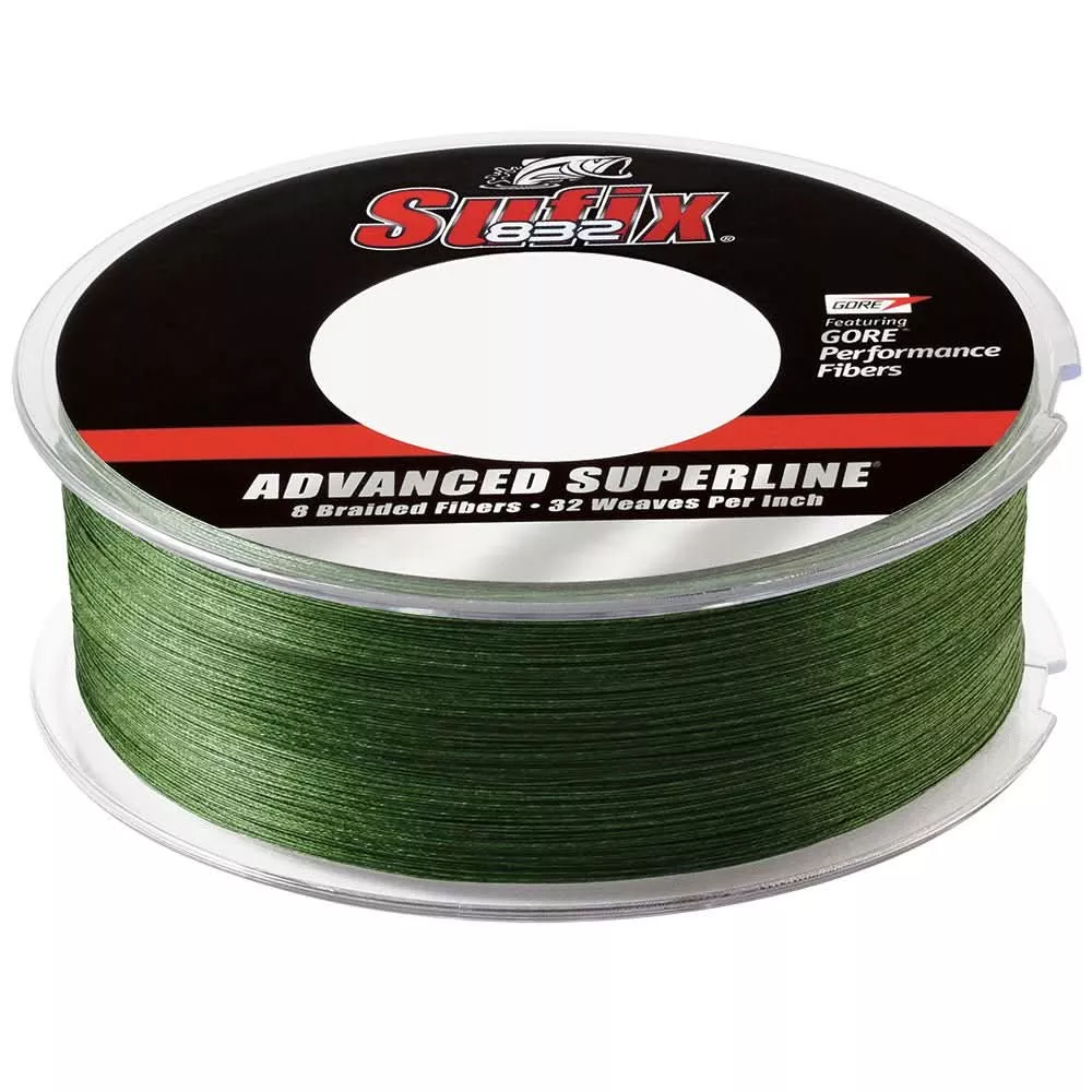 Sufix 832 Braid – 80lb Low-Vis Green, 600 Yards – Durable and High-Performance Fishing Line – 660-280G